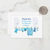 Niedliche Blue Baby Kleidung Vielen Dank Karten (Vorderseite/Rückseite Beispiel)