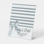 Niedliche Blue Bow Cards & Geschenke in Wasserfarb Sockelschild (Vorderseite)