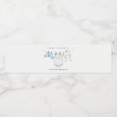 Niedliche Blue Boy Baby Dusche Wasserflaschenetikett (Einzelnes Label)