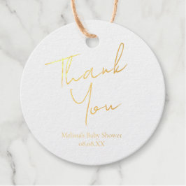 Niedliche Blue Dinosaur Gold Foil Fevor Tags