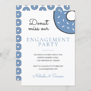 Niedliche Blue Donner Funny Engagement Party Einladung