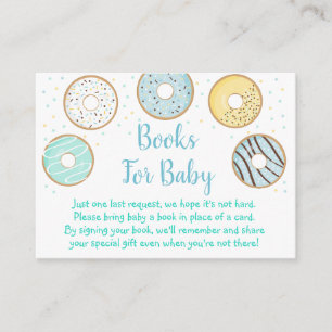 Niedliche Blue Donut Baby Showbuchkarten Begleitkarte