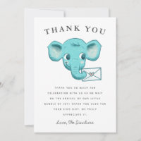Niedliche Blue Elephant Social Distance Baby Dusch