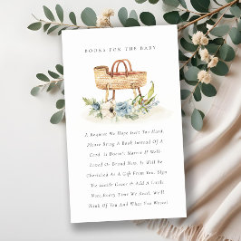 Niedliche Blue Floral Bassinet Bücher für Babydusc Begleitkarte