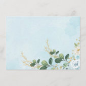 Niedliche Blue Gold Floral Elephant Books für Baby Begleitkarte (Rückseite)