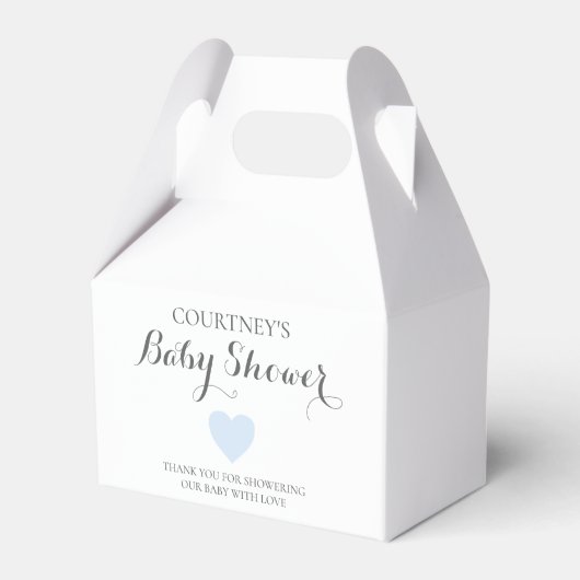 Niedliche Blue Heart Boy Baby Dusche Geschenkschachtel (Vorderseite)