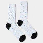 Niedliche Blue Heart Muster Crew Socken (Rechts)