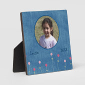 Niedliche Blue Jeans Blume Fotovorlage Fotoplatte (Vorderseite)