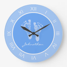 Niedliche Blue Kinderzimmer Footprints mit Baby Bo