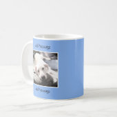 Niedliche Blue-Message eines Fotos Kaffeetasse (Vorderseite Links)