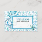 Niedliche Blue Octopus Babydusche Windelwaschkarte Visitenkarte (Rückseite)