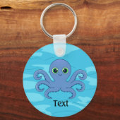 Niedliche Blue Octopus Design Schlüsselkette Schlüsselanhänger (Vorderseite)