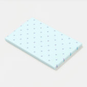 Niedliche Blue Pastel Hearts Musternotizen Post-it Klebezettel (angewinkelt)