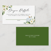 Niedliche Blue Pumpkin Baby Dusche Windelwaschkart Platzkarte (Vorne/Hinten)