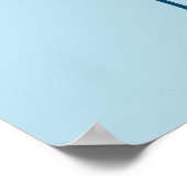 Niedliche Blue Stars und Clouds Babydusche Willkom Poster (Ecke)