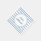 Niedliche Blue Stripes Party Papiere Napkins Serviette (Ecke)