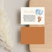 Niedliche Blue Teddy Bärenbücher für Babydusche Begleitkarte