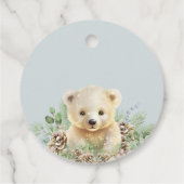 Niedliche Blue Winter Baby-Dusche, die wir frühzei Geschenkanhänger (Rückseite)