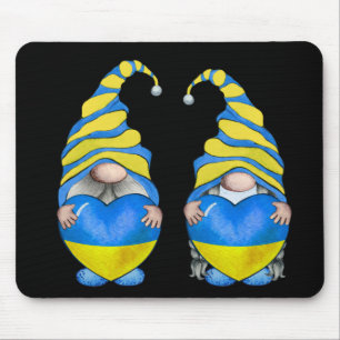 NIEDLICHE BLUE & YELLOW UKRANIEN GNOMES MOUSEPAD