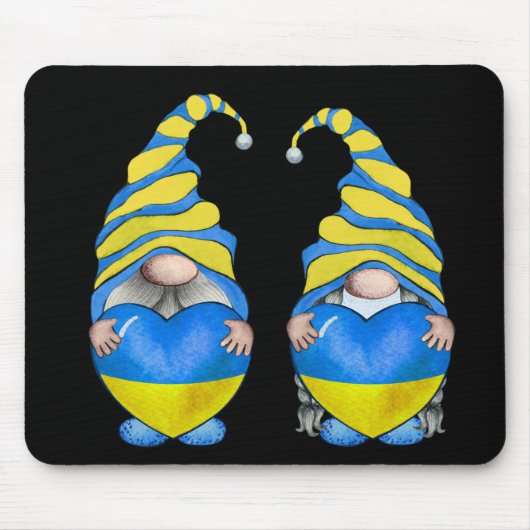 NIEDLICHE BLUE & YELLOW UKRANIEN GNOMES MOUSEPAD (Vorne)