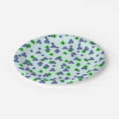 Niedliche Blueberries Paper-Teller Pappteller (Schrägansicht)