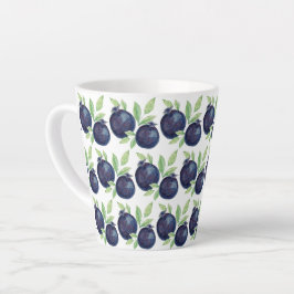 Niedliche Blueberries Wasserfarbenkunst Handbemalt Milchtasse