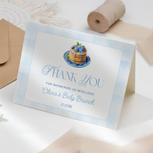 Niedliche Blueberry Baby Brunch Babydusche Vielen Dankeskarte