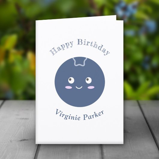 Niedliche Blueberry Birthday Card Dankeskarte
