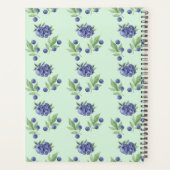 Niedliche Blueberry-Fruchtlehrer Lehre Wasserfarbe Planer (Rückseite)