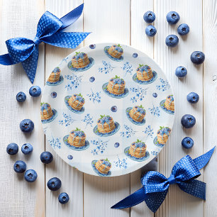 Niedliche Blueberry Pancake Baby Brunch Babydusche Pappteller