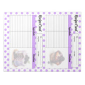 Niedliche Blueberry-Rezept-Karte Notizblock (Vorderseite)