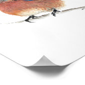 Niedliche Bluebird-Farbe Kunst drucken Poster (Ecke)