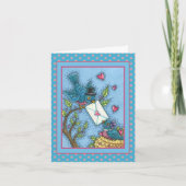 NIEDLICHE BLUEBIRD SWEETHEARDS, LIEBE VOGELVALENTI KARTE (Vorderseite)