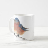 Niedliche Bluebird-Wasserfarbe Farbige Stifte Kuns Kaffeetasse (Vorderseite Links)