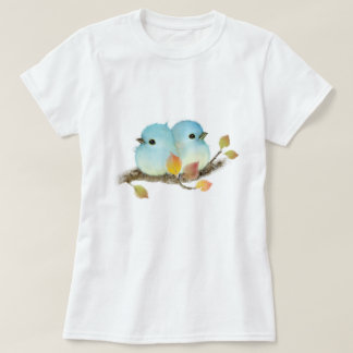 Niedliche Bluebirds auf Zweigniederlassung T-Shirt