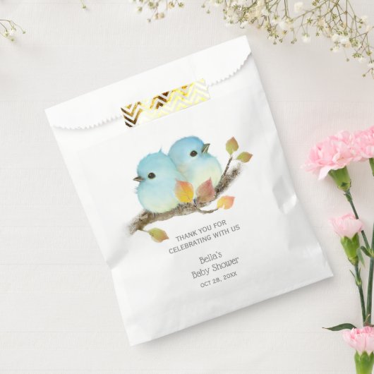 Niedliche Bluebirds Bird Baby Dusche Geschenktütchen (Versiegelt)