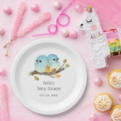 Niedliche Bluebirds Bird Baby Dusche Pappteller (Party)