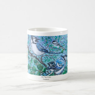 Niedliche Blues über "White Original Bird Watching Kaffeetasse