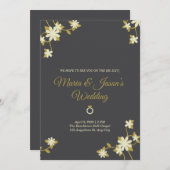 niedliche Blümchen Einladung (Vorne/Hinten)