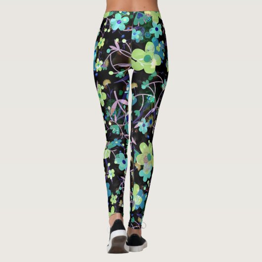 Niedliche Blume - Aquarell Leggings (Rückseite)