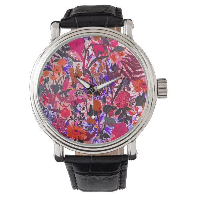 Niedliche Blume Armbanduhr (Vorderseite)
