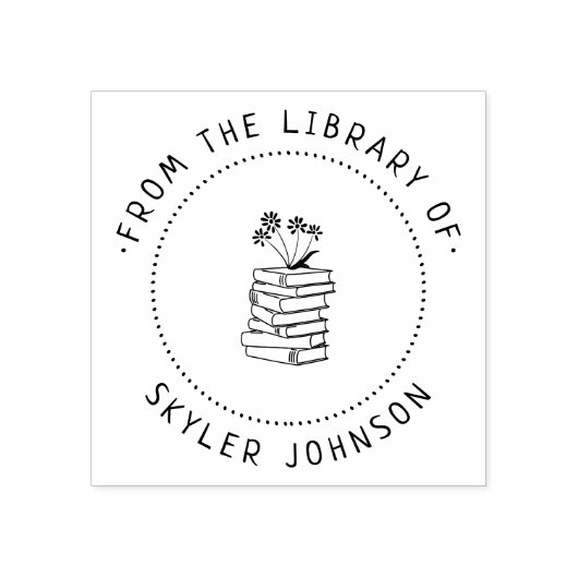 Niedliche Blume auf der Seite Benutzerdefinierte B Gummistempel (Prägung)