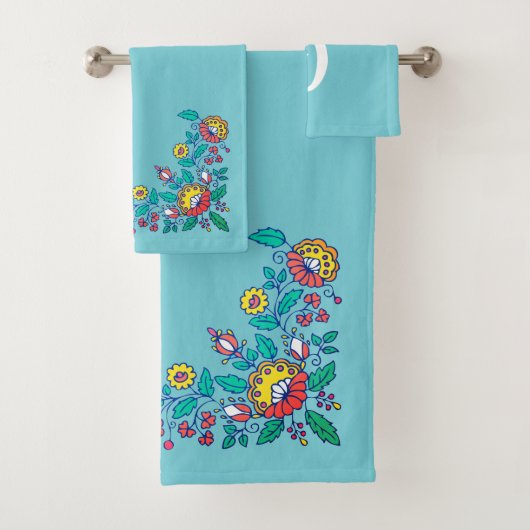 Niedliche Blume Badhandtuch Set (Insitu)