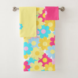 Niedliche Blume Badhandtuch Set