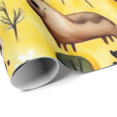 Niedliche Blume beherbergen Tiere Umschlagpapier Geschenkpapier (Rolleneckpunkt)