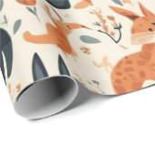 Niedliche Blume beherbergen Tiere Umschlagpapier Geschenkpapier (Rolleneckpunkt)