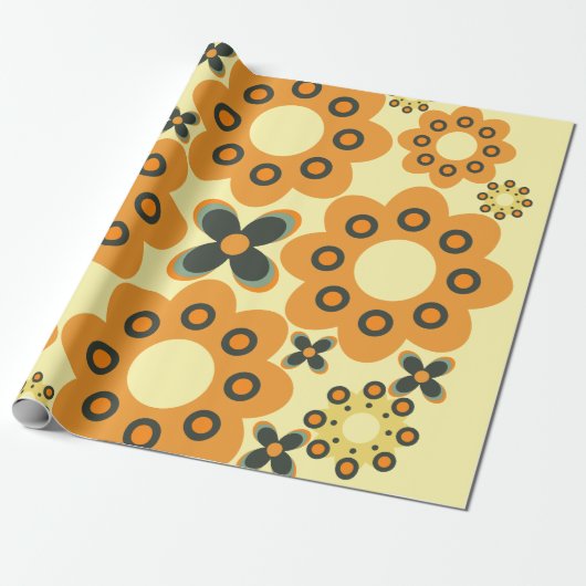 niedliche Blume Blatt Muster 8 Geschenkpapier (Ungerollt)