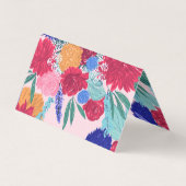 Niedliche Blume Bouquet Handmalerei Visitenkarten (Rückseite)