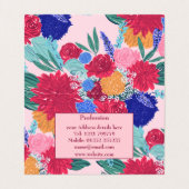 Niedliche Blume Bouquet Handmalerei Visitenkarten (Innenseite Aufgefaltet)