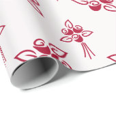 Niedliche Blume Bunches Rote Rose Kunst, Blumenmus Geschenkpapier (Rolleneckpunkt)